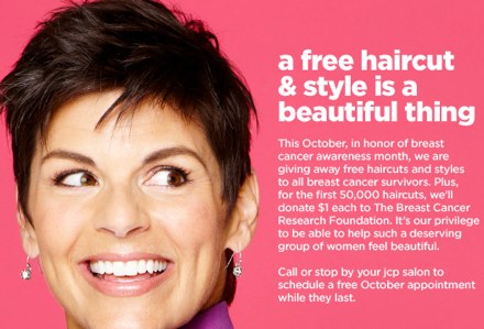 Hair Salon Cuts on Jcp Is Giving Away Free Haircuts And Styles To All Breast Cancer