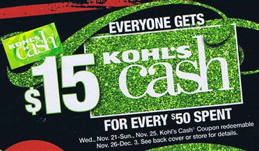 kohls cash earned on black friday