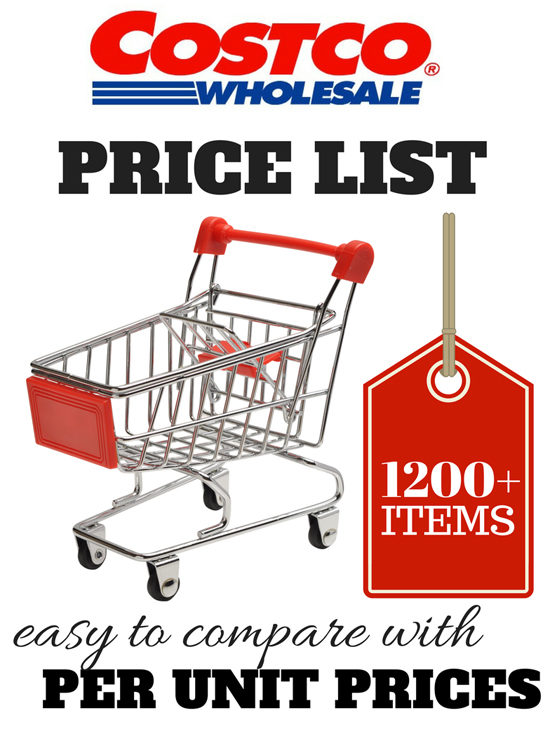Costco Price List – Updated with 1200+ per unit prices (updated February 2017)
