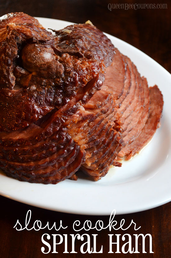 Crockpot Slow Cooker Spiral Ham with pineapple