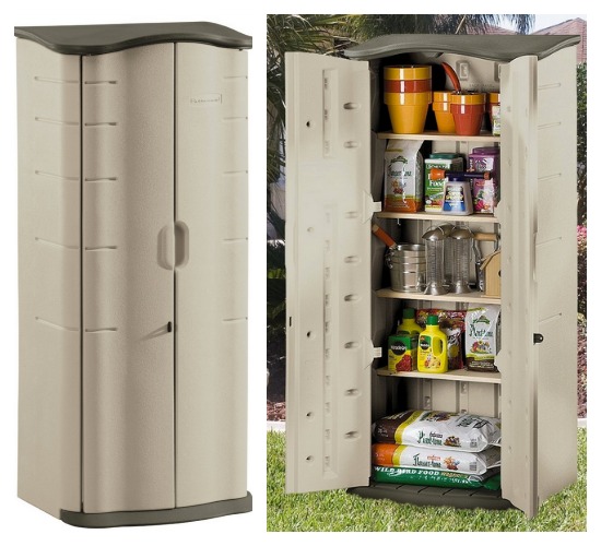 Rubbermaid Outdoor Storage Shed, Vertical, 17 cubic-ft capacity ...