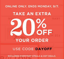 Old Navy - 20percent off