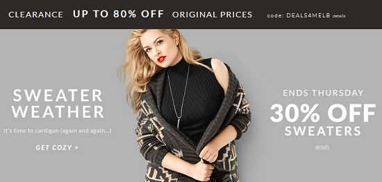 Lane Bryant â€“ Sweaters 30% off plus clearance up to 80% off. Shop ...