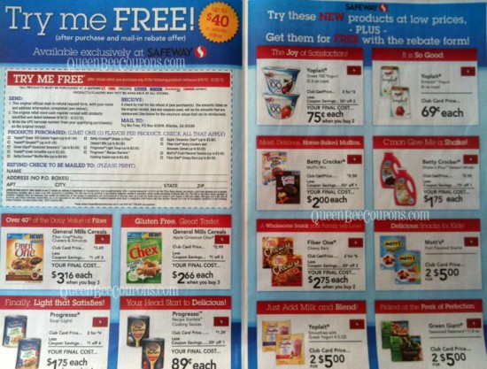 Safeway Try Me FREE Rebate 12 Products Up To 40 Back By Mail