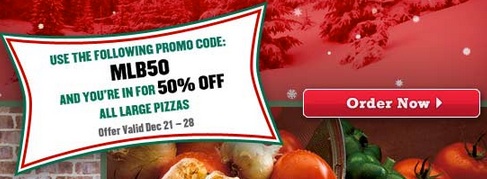 Papa Johns - 50% off large pizzas promo code (carryout or ...