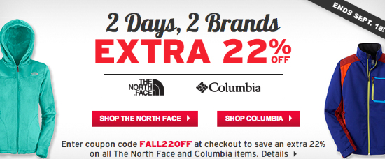 the north face coupons
