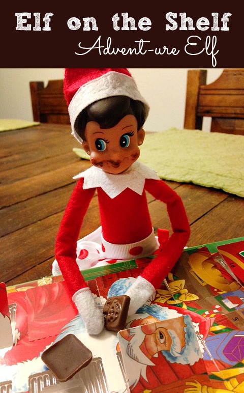 Elf on the Shelf ideas - Elf gets sweet tooth, eats Advent calendar ...