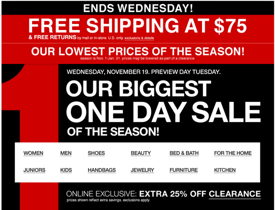 *HOT!* Macy&#39;s &quot;Biggest Sale One-Day Sale&quot; - Winter jackets, cookware, luggage, more