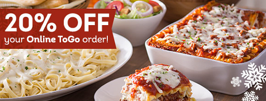 Olive Garden Save 20 On To Go Orders When You Order Online