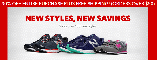 For a short time when you spend $50 at Joe\u0027s New Balance Outlet, you\u0027ll get  30% off everything, FREE Shipping and extra 10% off Final Markdowns, no code  ...
