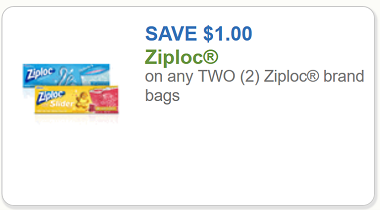 Ziploc Coupon 1 Off Any Two Ziploc Brand Bags