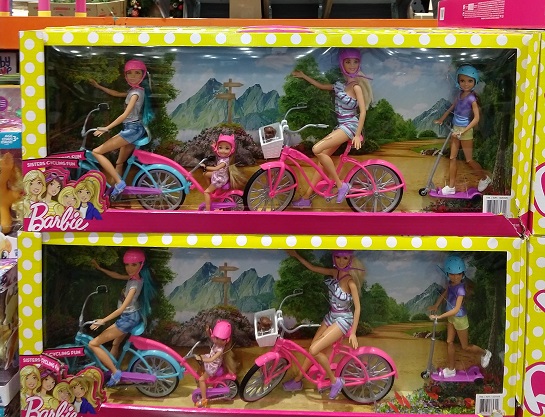 costco barbie bike set