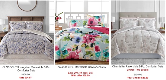 Macy&#39;s - 8-Piece Bed in a Bag Sets - as low as $29.99 (reg. $100), Limited time