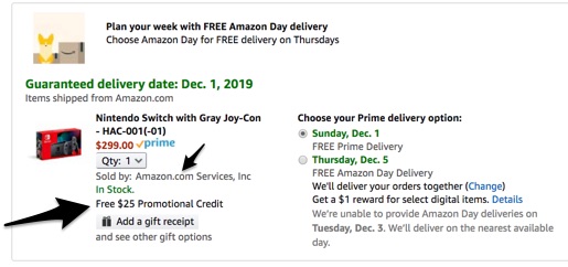 Amazon Black Friday Nintendo Switch With Gray Joy Con 299